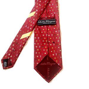 Salvatore Ferragamo 100% Silk Olympic Themed Designer Tie Made in Italy